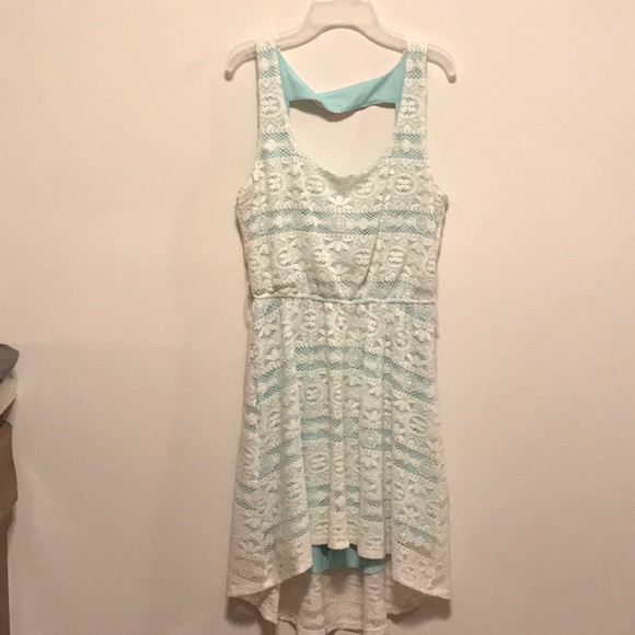 Trixxi aqua and lace dress sz M - Picture 1 of 4
